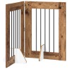 Porte de chien pliable avec supports 2 pcs Bois ancien 120,5 cm 637224637224