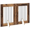 Porte de chien pliable avec supports 2 pcs Bois ancien 120,5 cm 637224637224