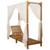 Transat simple avec auvent et rideaux Bois d'Acacia Massif 637243637243