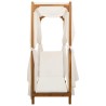 Transat simple avec auvent et rideaux Bois d'Acacia Massif 637243637243