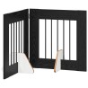 Porte de chien pliable avec supports 2 pcs Chêne noir 120,5 cm 637244637244