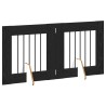 Porte de chien pliable avec supports 2 pcs Chêne noir 120,5 cm 637244637244