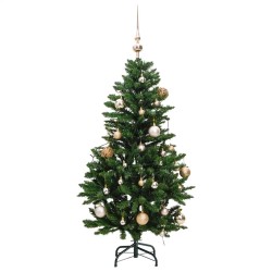 Sapin de Noël artificiel articulé 150 LED et boules 120 cm 637252637252