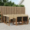 Ensemble de canapés d'extérieur 7 pcs Naturel et Beige 637256637256