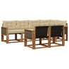 Ensemble de canapés d'extérieur 7 pcs Naturel et Beige 637256637256
