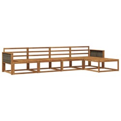 Ensemble de canapés d'extérieur 5 pcs Naturel 637270637270
