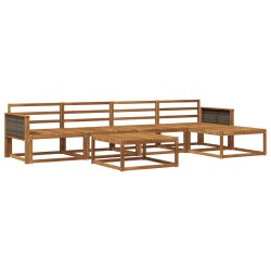 Ensemble de canapés d'extérieur 6 pcs Naturel 637274637274