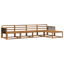 Ensemble de canapés d'extérieur 5 pcs Naturel 637277637277