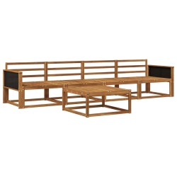 Ensemble de canapés d'extérieur 5 pcs Naturel 637281637281