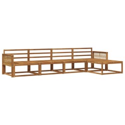 Ensemble de canapés d'extérieur 5 pcs Naturel 637282637282