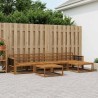 Ensemble de canapés d'extérieur 6 pcs Naturel 637291637291