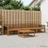 Ensemble de canapés d'extérieur 5 pcs Naturel 637292637292