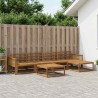 Ensemble de canapés d'extérieur 6 pcs Naturel 637293637293