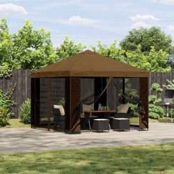 Abri de jardin avec parois 3 x 3 m Taupe Polyester et Acier 637308637308