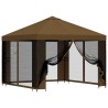 Abri de jardin avec parois 3 x 3 m Taupe Polyester et Acier 637308637308
