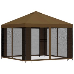 Abri de jardin avec parois 3 x 3 m Taupe Polyester et Acier 637308637308