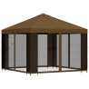 Abri de jardin avec parois 3 x 3 m Taupe Polyester et Acier 637308637308
