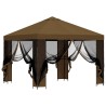 Abri de jardin avec parois 3 x 3 m Taupe Polyester et Acier 637308637308