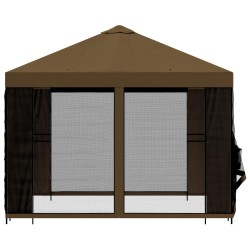 Abri de jardin avec parois 3 x 3 m Taupe Polyester et Acier 637308637308