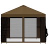 Abri de jardin avec parois 3 x 3 m Taupe Polyester et Acier 637308637308