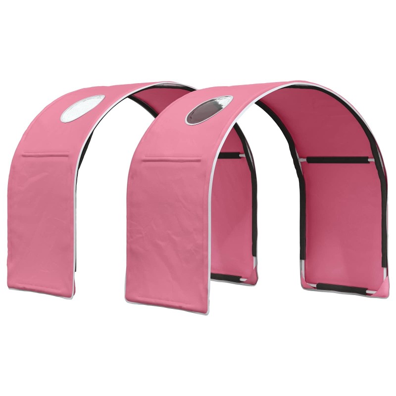 Tunnel de lit 2 pcs Rose 211 x 52,5 x 2 cm Polyester 637314637314