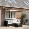 Auvent rétractable Taupe 300 x 250 cm Tissu et Métal 637318637318