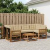 Ensemble de canapés d'extérieur 7 pcs Naturel et Beige 637321637321