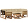 Ensemble de canapés d'extérieur 7 pcs Naturel et Beige 637321637321
