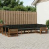 Ensemble de canapés d'extérieur 7 pcs Naturel et noir 637323637323