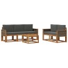 Ensemble de canapés d'extérieur 6 pcs Naturel et Anthracite 637326637326