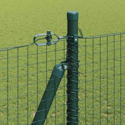 Clôture en fil soudé avec base en béton 25 x 1,4 m Vert Maille 637330637330
