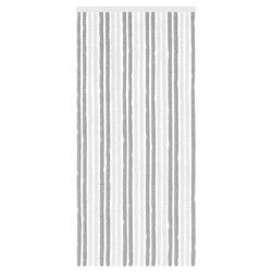 Rideau anti-insectes en chenille Gris et blanc 90 x 200 cm 637333637333
