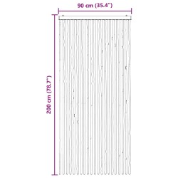 Rideau anti-insectes en chenille Gris et blanc 90 x 200 cm 637333637333