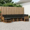 Ensemble de canapés d'extérieur 7 pcs Naturel et noir 637338637338