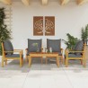 Salon de jardin avec coussins 5 pcs Bois d'acacia solide 637349637349