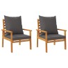 Salon de jardin avec coussins 5 pcs Bois d'acacia solide 637349637349
