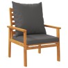 Salon de jardin avec coussins 5 pcs Bois d'acacia solide 637349637349