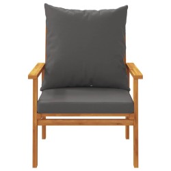 Salon de jardin avec coussins 5 pcs Bois d'acacia solide 637349637349