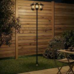 Lampadaire à 3 têtes Noir 16 x 16 x 187 cm Aluminium et ABS 637354637354