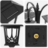 Lampadaire à 3 têtes Noir 16 x 16 x 187 cm Aluminium et ABS 637354637354