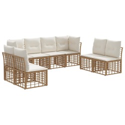 Ensemble de canapés d'extérieur Naturel Polyester 637356637356
