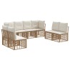Ensemble de canapés d'extérieur Naturel Polyester 637356637356