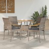 Chaises de jardin avec coussin 4 pcs Gris et Gris foncé 637357637357