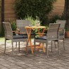Chaises de jardin avec coussin 4 pcs Gris et Gris foncé 637357637357