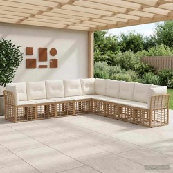 Ensemble de canapés d'extérieur Naturel Polyester 637362637362