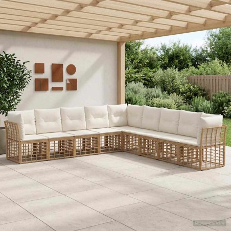 Ensemble de canapés d'extérieur Naturel Polyester 637362637362