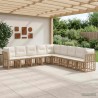 Ensemble de canapés d'extérieur Naturel Polyester 637362637362