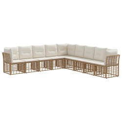 Ensemble de canapés d'extérieur Naturel Polyester 637362637362