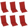 Chaises pliables de jardin lot de 6 avec coussins Bois d'acacia 637363637363
