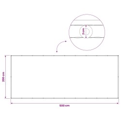Écran de confidentialité pour balcon 200 x 500 cm 637368637368